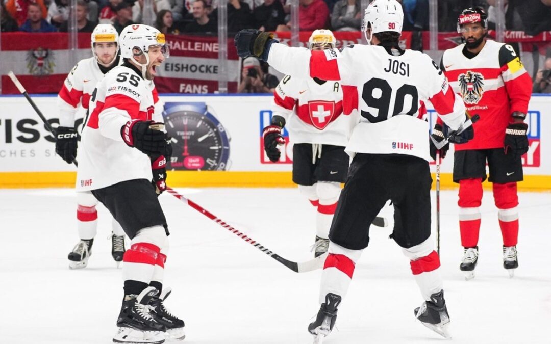 11 Tore im Alpenduell zwischen Österreich und Schweiz bei der Eishockey WM 2024